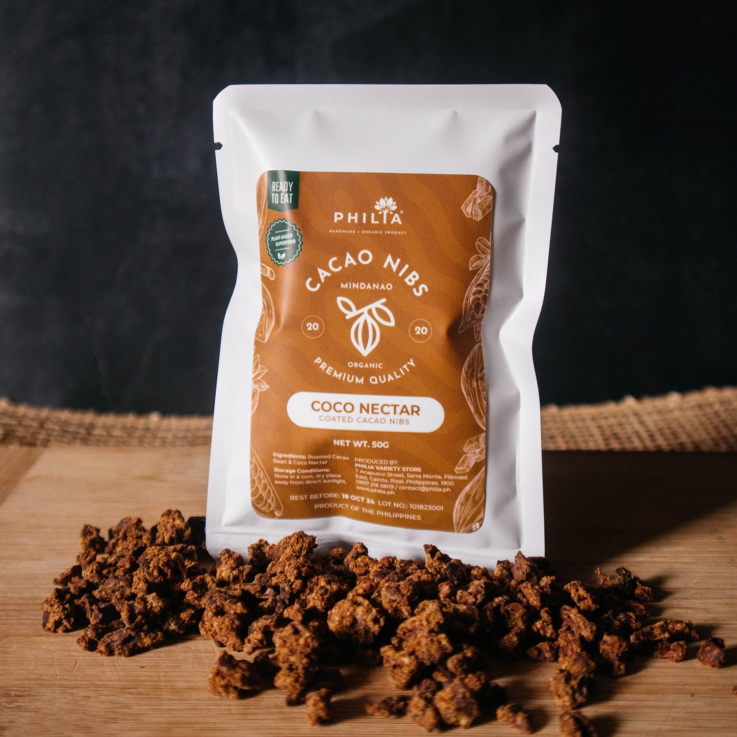 Mindanao - Coco Nectar Coated Cacao Nibs